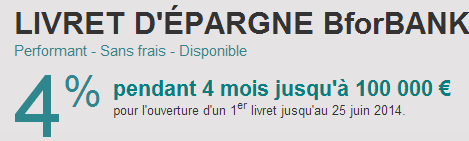 Livret épargne BforBank : baisse du taux de base à 1,40%, le taux boosté à 4% reste inchangé
