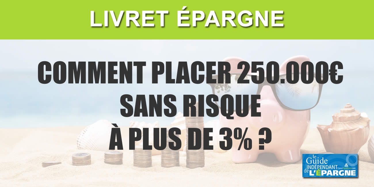 Comment placer, sans risque, sans frais, 250.000 € à 2.20% brut ? Comment placer, sans risque, sans frais, 250.000 € à 2.20% brut ?