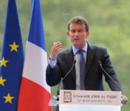 Le cri d'amour de Valls pour les entreprises au Medef