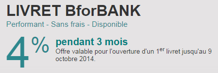 Livret BforBank : baisse du taux de base à 1,25% au 1er octobre