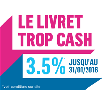 Livret trop cash : un taux boosté de 3.50% ! Livret trop cash : un taux boosté de 3.50% !