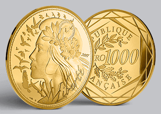 Monnaies en OR pur : pièces de 1.000€ et 5.000€, série limitée Marianne 2017, du 19 avril au 3 juillet 2017 Monnaies en OR pur : pièces de 1.000€ et 5.000€, série limitée Marianne 2017, du 19 avril au 3 juillet 2017