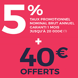 Livret épargne DISTINGO de PSA Banque : un taux canon de 5% pour son 5e anniversaire ! Livret épargne DISTINGO de PSA Banque : un taux canon de 5% pour son 5e anniversaire !