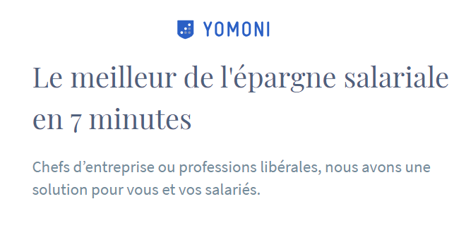 Épargne salariale (PERCOI/PEI) : une nouvelle offre 100% digitale pour les TPE/PME chez Yomoni Épargne salariale (PERCOI/PEI) : une nouvelle offre 100% digitale pour les TPE/PME chez Yomoni