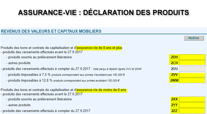 Assurance-vie : déclaration de revenus 2018 (impôt 2019), que dois-je déclarer et dans quelles cases ? Assurance-vie : déclaration de revenus 2018 (impôt 2019), que dois-je déclarer et dans quelles cases ?