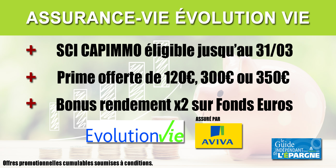 Assurance-Vie Évolution Vie : Primes, bonus, et fenêtre de souscription de la SCI CAPIMMO Assurance-Vie Évolution Vie : Primes, bonus, et fenêtre de souscription de la SCI CAPIMMO