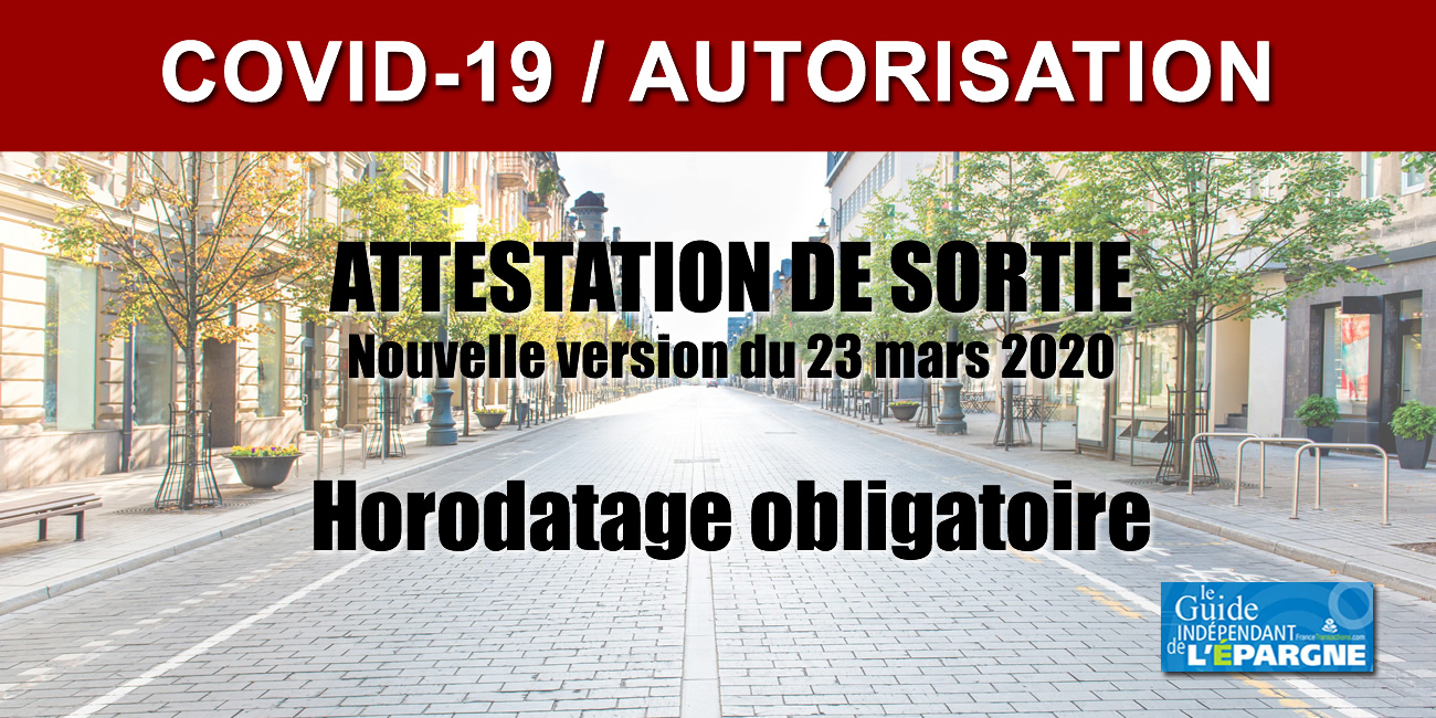 Covid-19 : nouvelle attestation de sortie (autorisation personnelle de déplacement) à utiliser depuis le 24 mars 2020 Covid-19 : nouvelle attestation de sortie (autorisation personnelle de déplacement) à utiliser depuis le 24 mars 2020