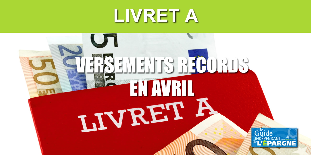 Livret A : record historique de versements sur avril, mais plus faible qu'attendu, de près de moitié ! Livret A : record historique de versements sur avril, mais plus faible qu'attendu, de près de moitié !