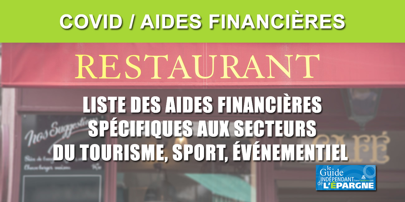 Récession COVID : Hôtellerie, restauration, cafés, tourisme,... Détails du renforcement des aides financières Récession COVID : Hôtellerie, restauration, cafés, tourisme,... Détails du renforcement des aides financières