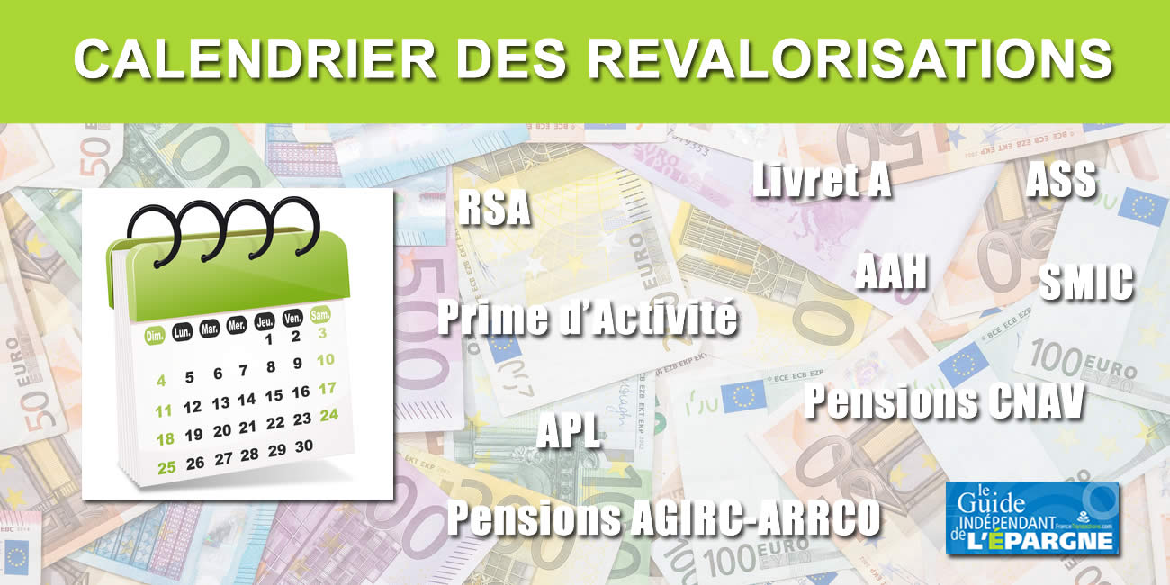 Calendrier Des Revalorisations 2022 - Guide épargne - France Transactions