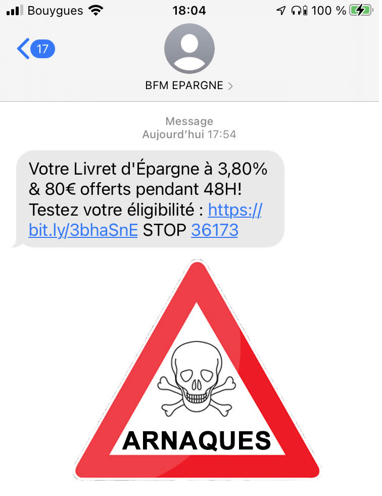 Arnaque aux livrets épargne - Livret BFM Epargne