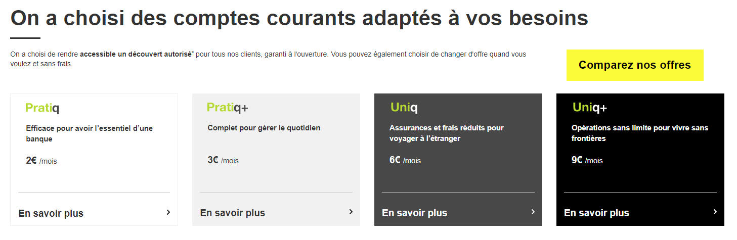 4 nouvelles offres bancaires Monabanq