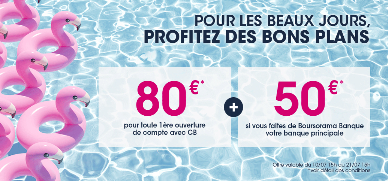 Offre parrainage Boursorama banque (compte courant)