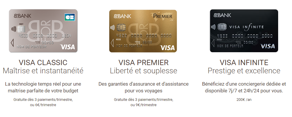Cartes bancaires BforBank