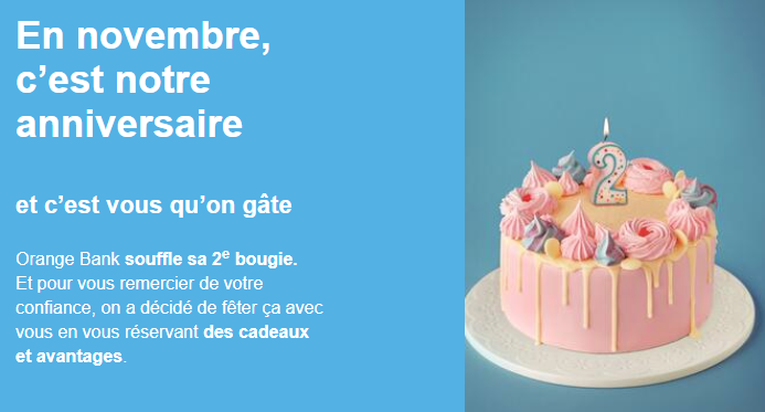 Deuxième anniversaire Orange Bank