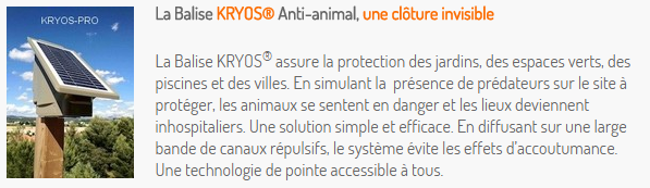 En simulant la présence de prédateurs sur le site à protéger, les animaux se sentent en danger et les lieux deviennent inhospitaliers. Une solution simple et efficace