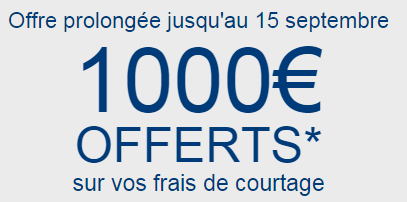 Offre 1.000€ offerts chez Bourse Direct : prolongation exceptionnelle jusqu’au 15 septembre 2015 !