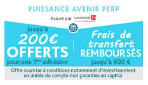 Offre de bienvenue sur Puissance Avenir PERP
