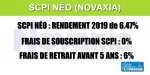SCPI NEO : un premier rendement de 6.47%, avec des frais de souscription à 0%, appréciable !