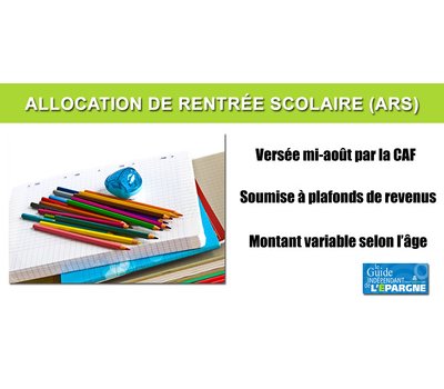 Allocation de Rentrée Scolaire 2020 (ARS) augmentée de 100 euros exceptionnellement